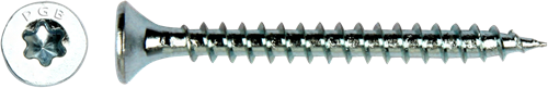Pgb-fasteners vite universale per truciolare vk-t filetto totale testa svasata ø4,0x40 zn tx20 ​​| 200 pezzi | pgwvtv001004000403