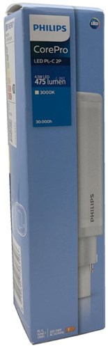 Philips corepro LED plc 4.5w 830 2 pines 3000k 475lm | 10 piezas
