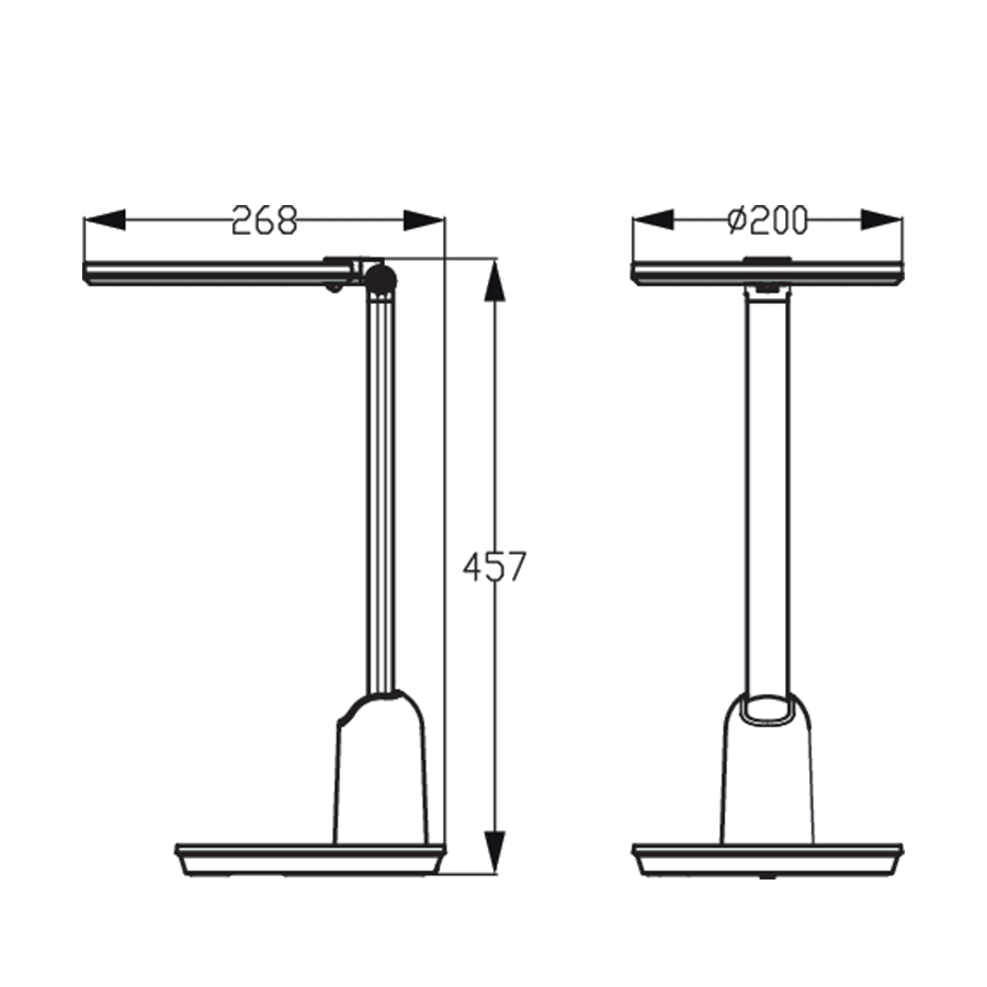Lampada da scrivania Philips led dsk602 antracite