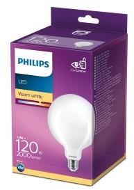 Philips led globe g120 e27 13-120w 2700k filament mat blister - 5103284