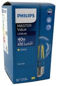 Lámpara LED de Philips Bol E27 470 LM Dimmable