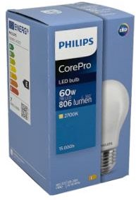 Philips LED GLS E27 7-60W 2700K filamento opaco - LED3791