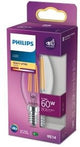 Philips led kaars e14 6,5-60w 2700k filament helder blister - 5100312