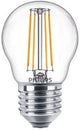 Philips LED bala E27 4.3-40W 2700K filamento transparente - LED3749