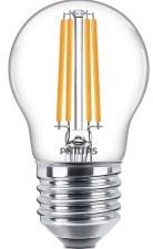 Philips led lamp - kogellamp met e27 fitting - warmwit licht: 2700k - 60w - helder glas