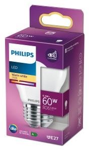 Philips led kogel e27 6,5-60w 2700k filament mat blister - 5101585