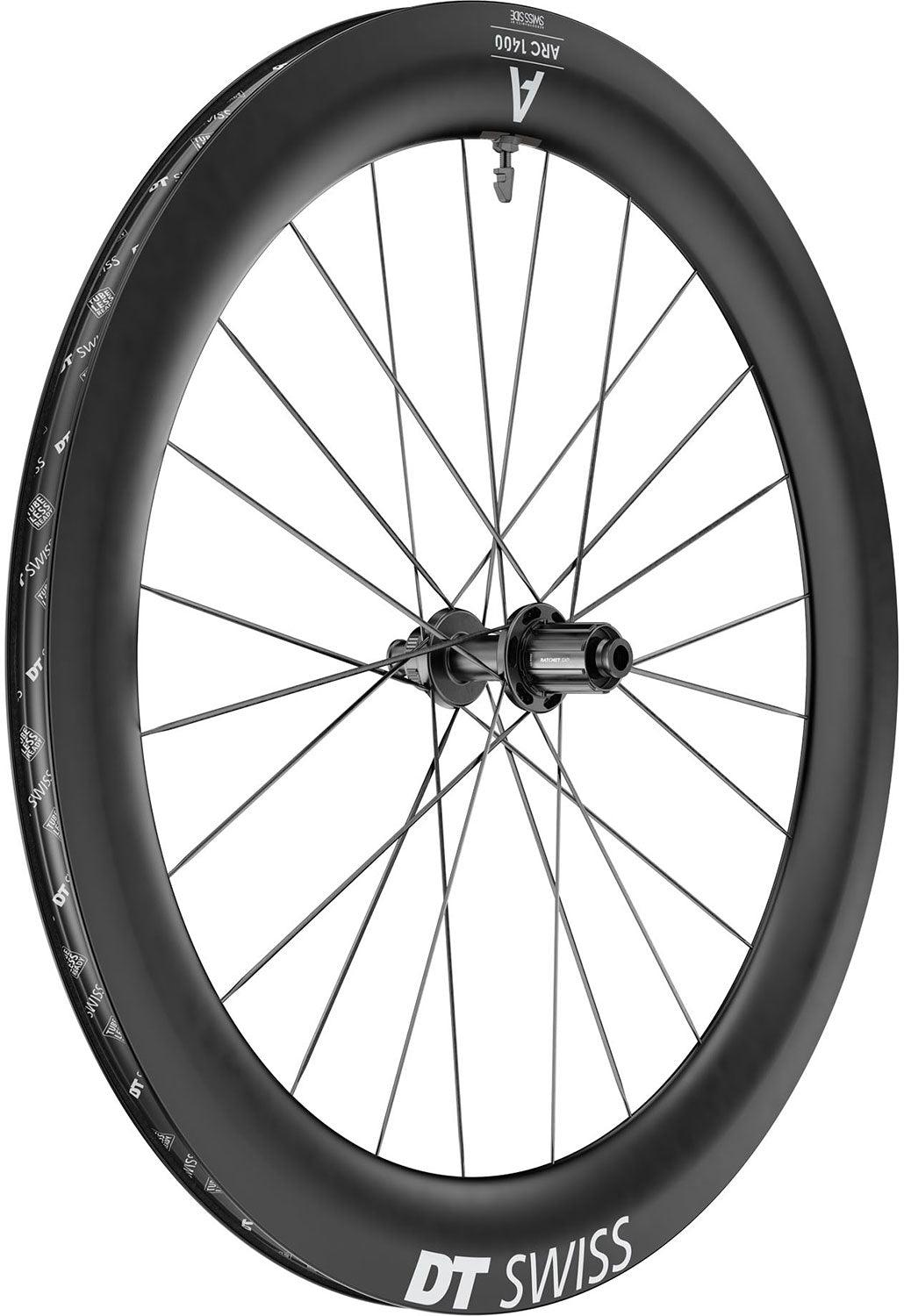 Rueda trasera DT Swiss Arc 1400 Dicut® 65 28 Disc CL Shimano HG Carbono