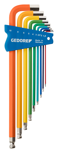 Gedore h 42 ckel-09 | Juego de llaves L multicolor | 9 piezas | - 3297470