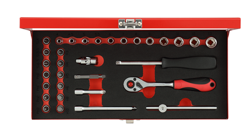 Gedore Red Dops Set set 1 4 inch SW 413 mm silver 32-piece