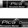 Pica 522 52 permanent marker | 1-4mm | ronde punt | wit | 10 stuks - pi52252
