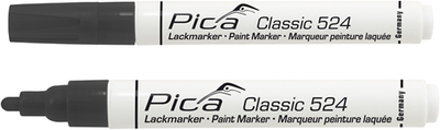Pica 524 46 lakmarker | 2-4mm | ronde tip | zwart | 10 stuks - pi52446