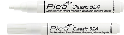 Pica 524 52 lakmarker | 2-4mm | ronde tip | wit | 10 stuks - pi52452