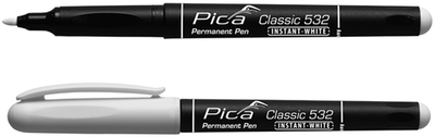 Pica 532 52 rotulador permanente | 1-2 mm | redondo | blanco | 10 piezas - pi53252