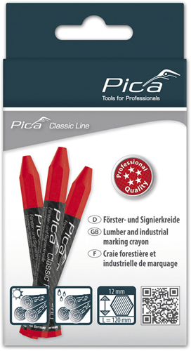 Pic a 590 40 pennarelli gesso pro | 12x120 mm | rosso | 12 pezzi - pi59040
