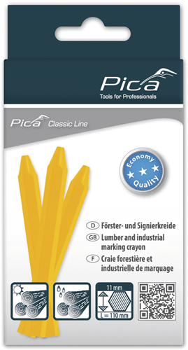 Pic a 591 44 pennarelli gesso eco | 11x110mm | giallo | 12 pezzi - pi59144