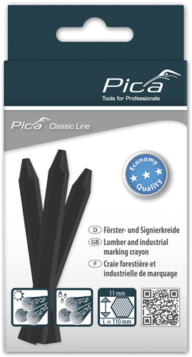Pic a 591 46 pennarelli gesso eco | 11x110mm | nero | 12 pezzi - pi59146