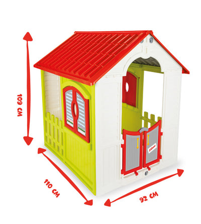 Pilsan Playhouse plegable 110 x 92 x 109 cm rojo blanco verde