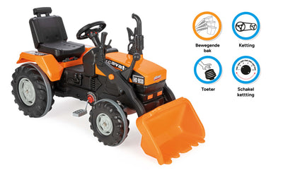 Pilsan super hd 9030 traptractor met voorlader oranje zwart