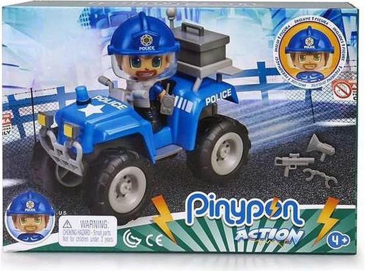 Jeep de la policía de Pinypon con figura de acción y accesorios