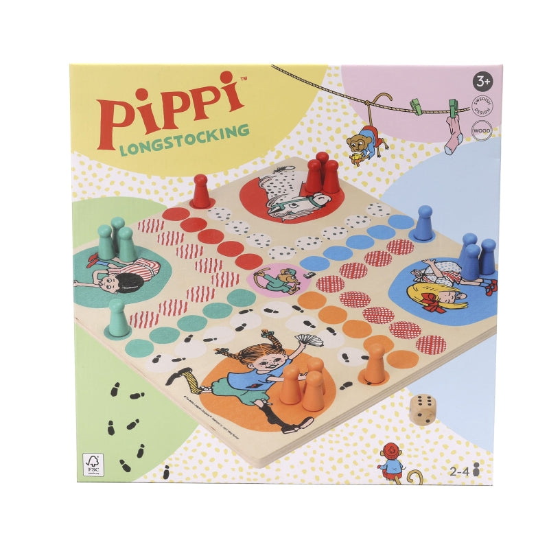 Licenze per libri per bambini Pippi Calzelunghe - gioco in legno Ludo