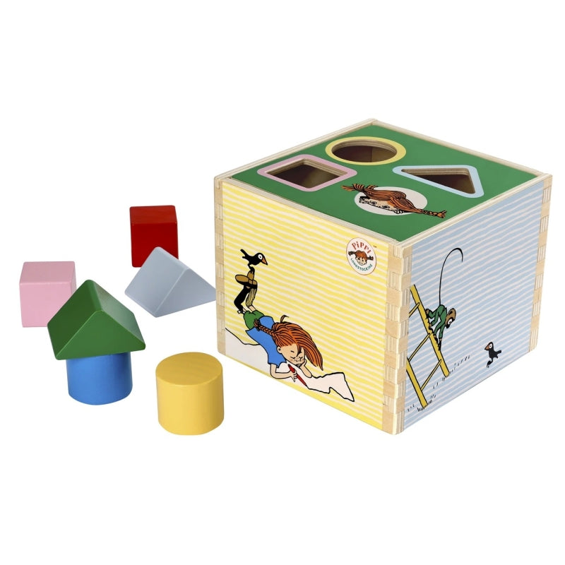 Licenze per libri per bambini Pippi Calzelunghe - selezionatore di forme in legno