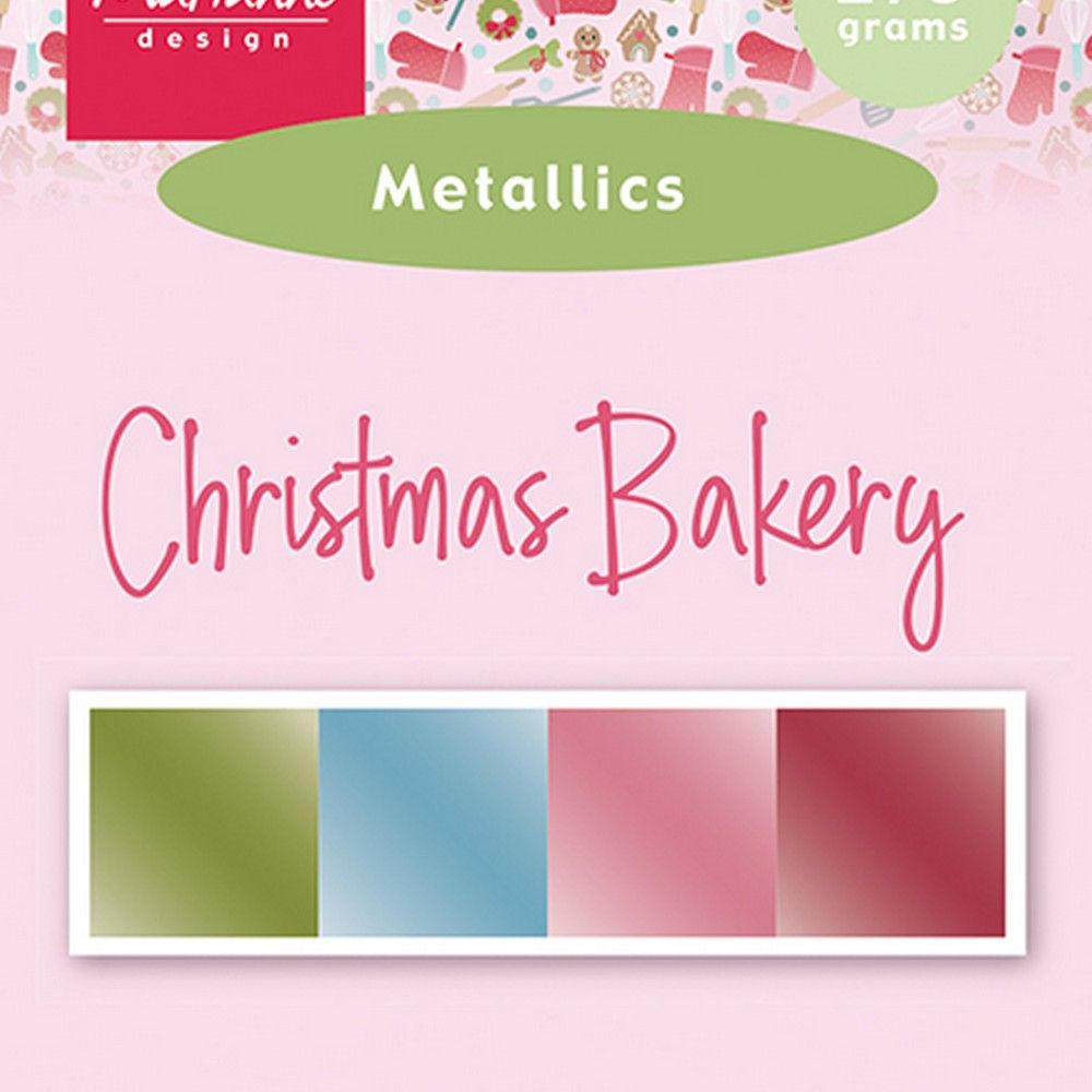 Marianne design • blocco di carta metallizzato pasticceria natalizia di marleen