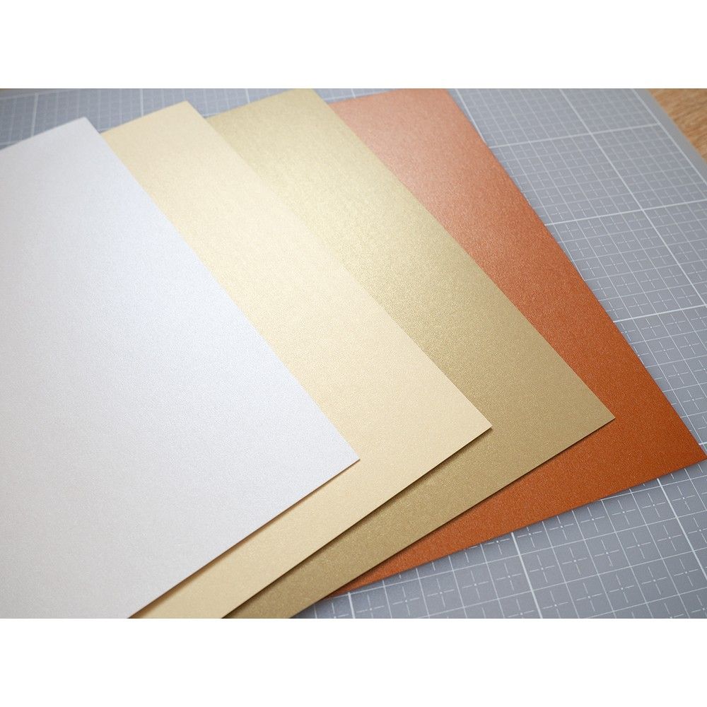 Design Marianne • blocco di carta A5 tonalità terra scintillanti
