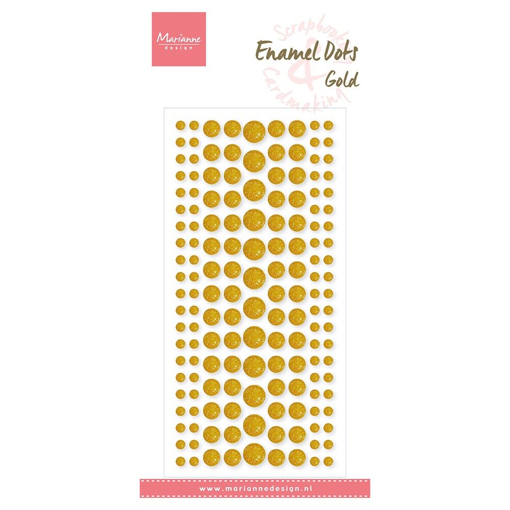 Design Marianne • decorazioni in smalto pois oro glitter