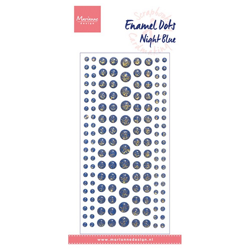 Design Marianne • puntini smaltati blu notte glitter
