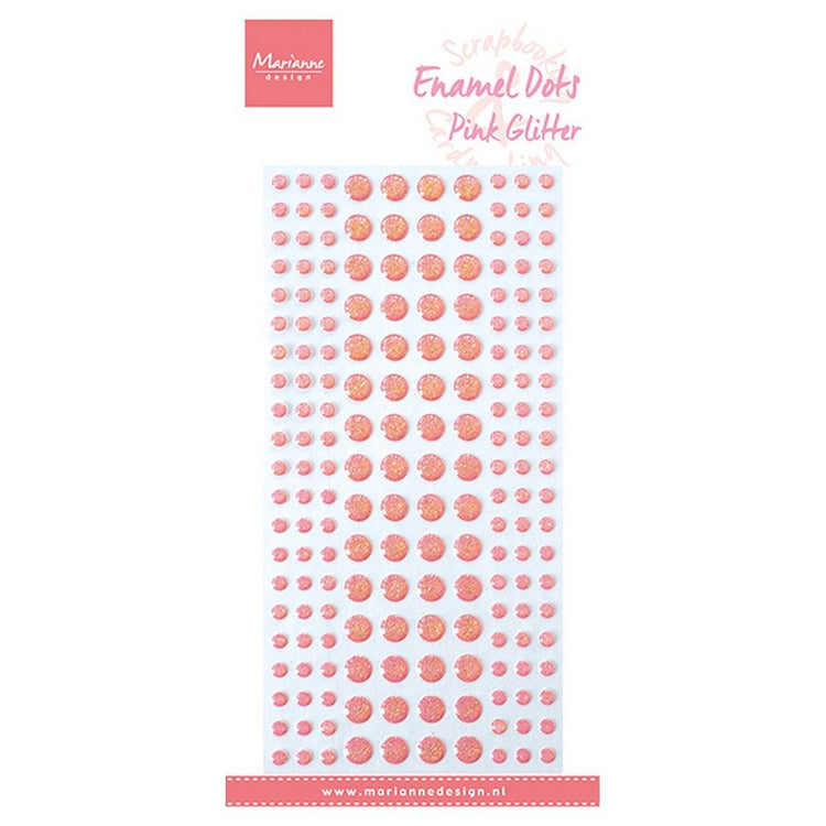 Design Marianne • puntini smaltati rosa glitter