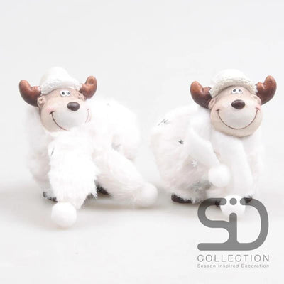 Season inspired decoration statue of moose Zoe gus 7.5x4.5x8cm