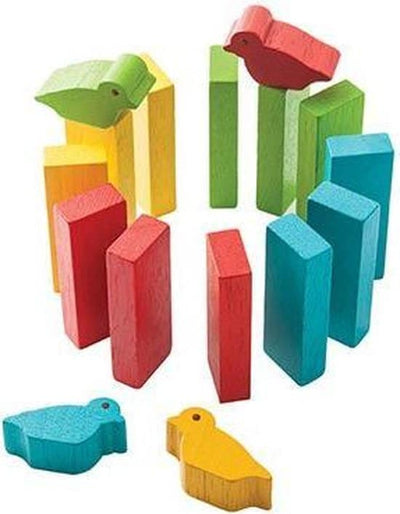 Oku Plan Toys Houten Bird Tower a 16 pezzi