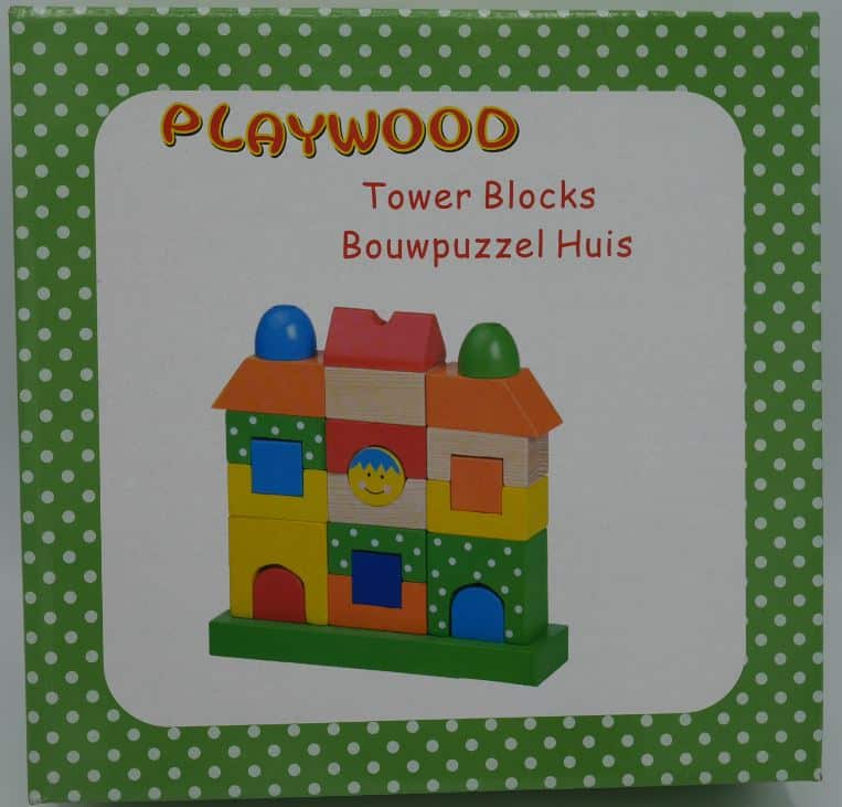 Playwood Wooden Blocks House en hermosos colores