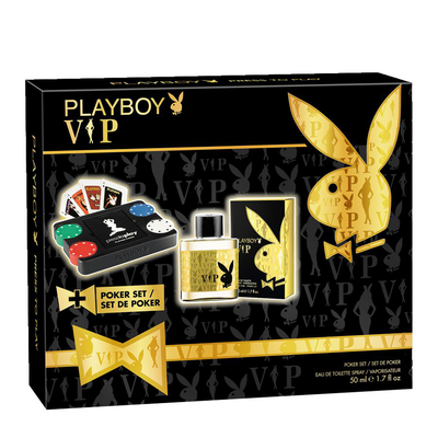 Set de regalo Playboy VIP 50ml que incluye set de póquer