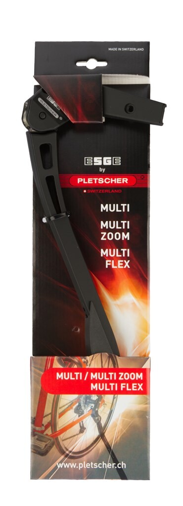 Pletscher Side Stand multi -regolabile, carta nera