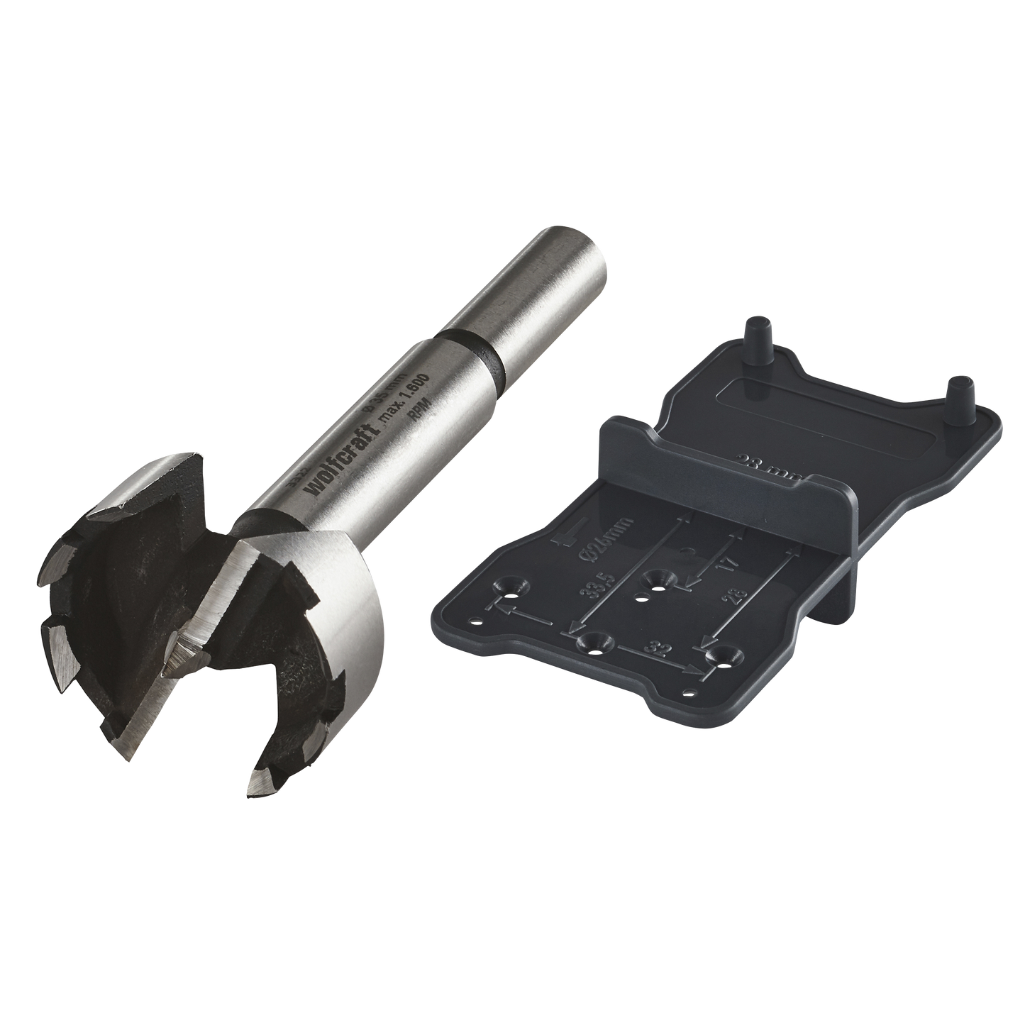 Wolfcraft scharnierboor + markeerhulp | l90 | ø35mm | 1 stuk - 8728000
