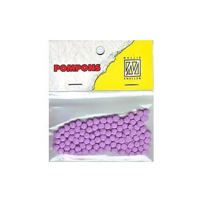 La scelta di Nellie • pompon mini 3mm 100 pezzi conf. col. 17 orchidea