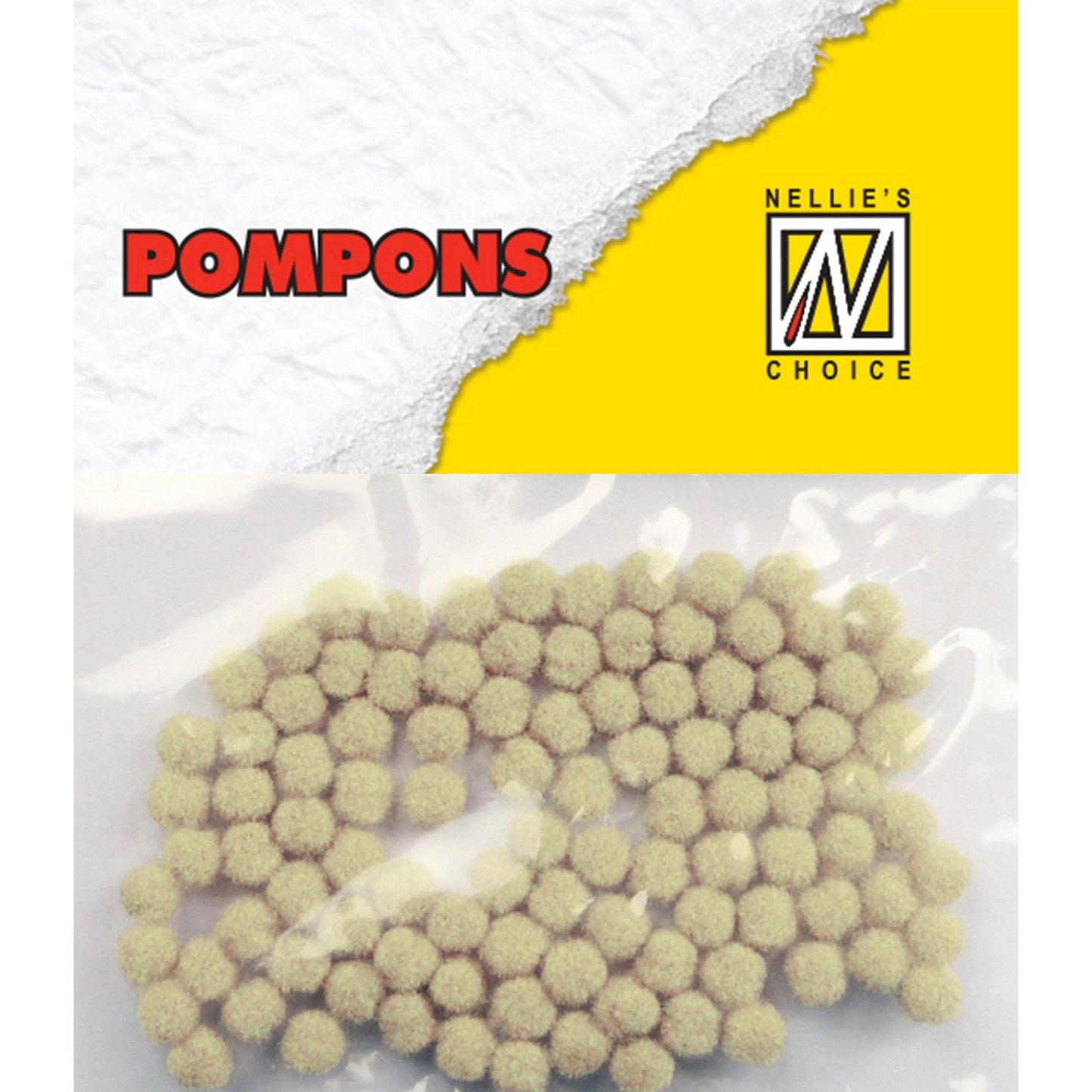 La elección de Nellie • pompones mini 3mm paquete de 100 piezas col. md-1912 crudo
