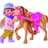 Diverse merken popje evi met pony (3 ass.)