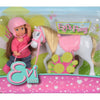 Diverse merken popje evi met pony (3 ass.)