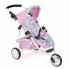 Cochecito para muñecas Bayer chic jogging lola (flores blanco rosa)