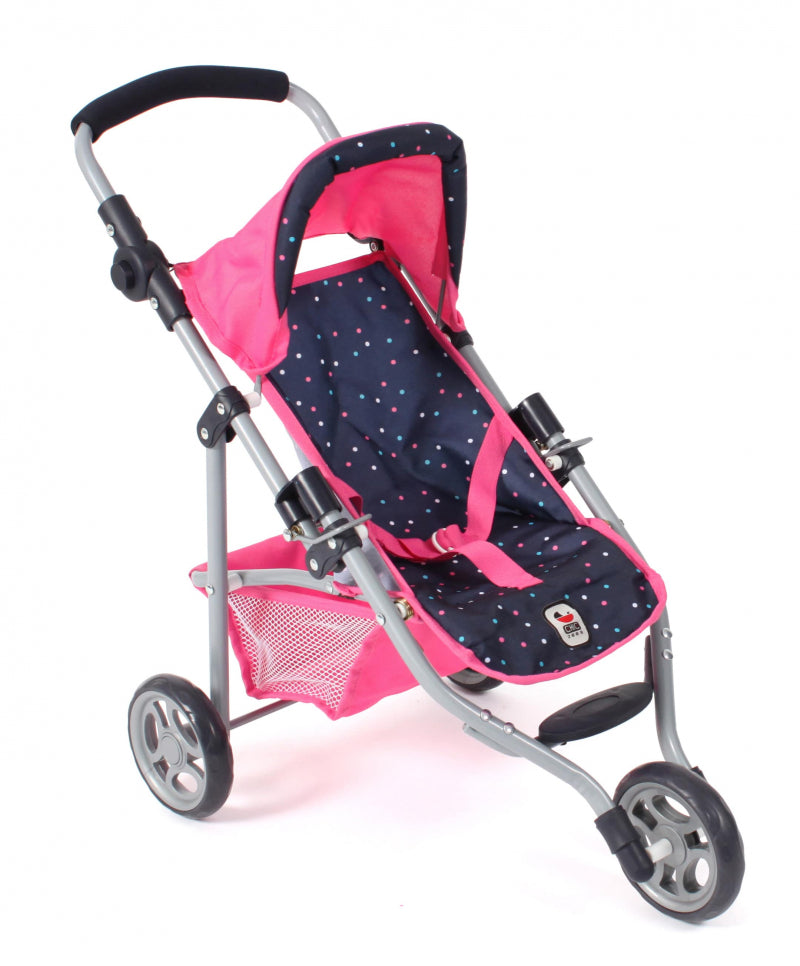 Bayer chic passeggino per bambole jogging lola (rosa confetti)
