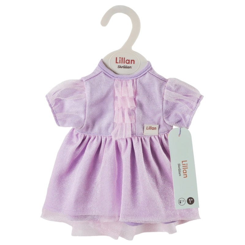 Ropa para muñecas Skrallan vestido de fiesta morado (36-40cm)