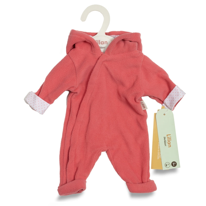 Ropa para muñecas Skrallan onesie rosa coral (36-40cm)
