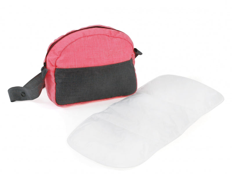 Borsa per pannolini per bambole Bayer chic (rosa scuro grigio)
