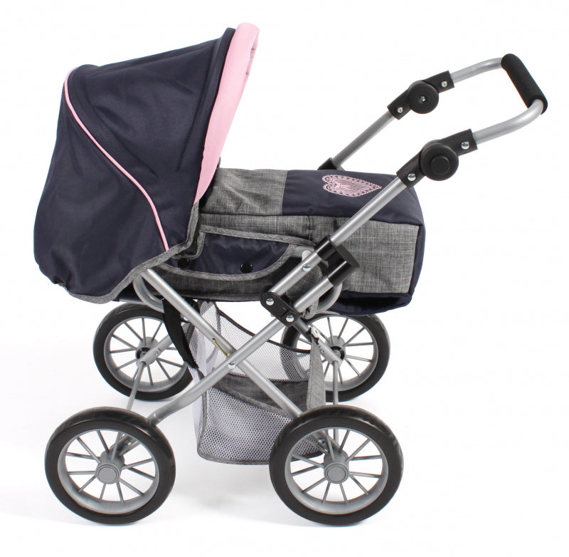 Bayer chic carrozzina per bambole leni combi (blu scuro con cuore)