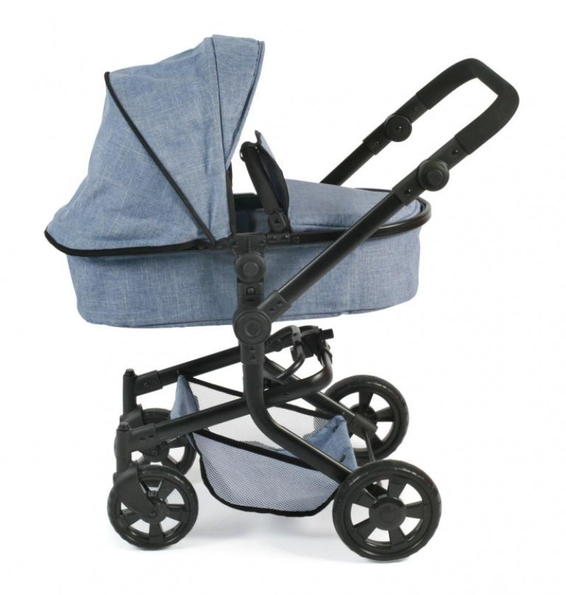 Bayer chic carrozzina per bambole mika combi (blu jeans)