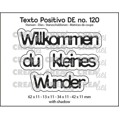 Crealies • testo positivo stans willkommen du kleines wunder