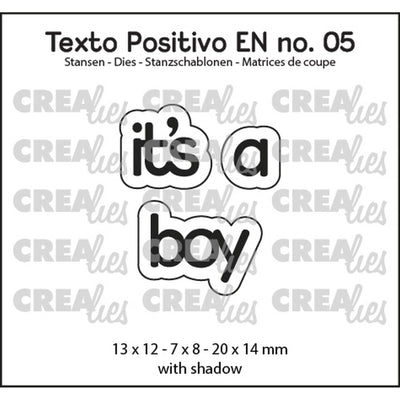Crealies • testo positivo stans è un maschietto