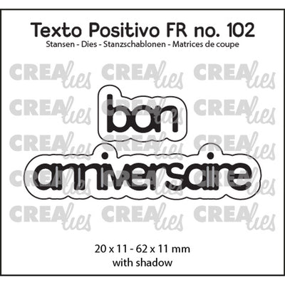 Crealies • texto positivo fr dies bon anniversaire